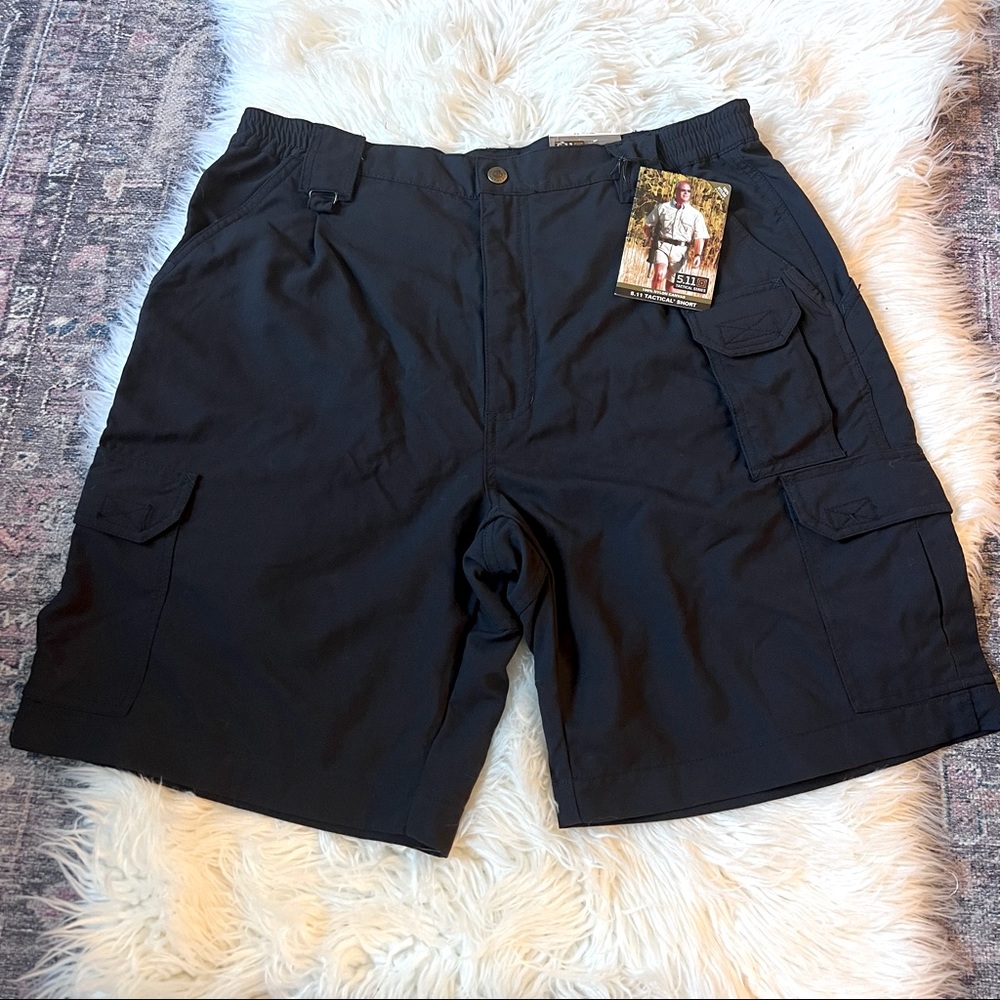 NWT Men’s 5.11 Tactical Series Nylon Canvas Dark Navy Blue Shorts Size 36